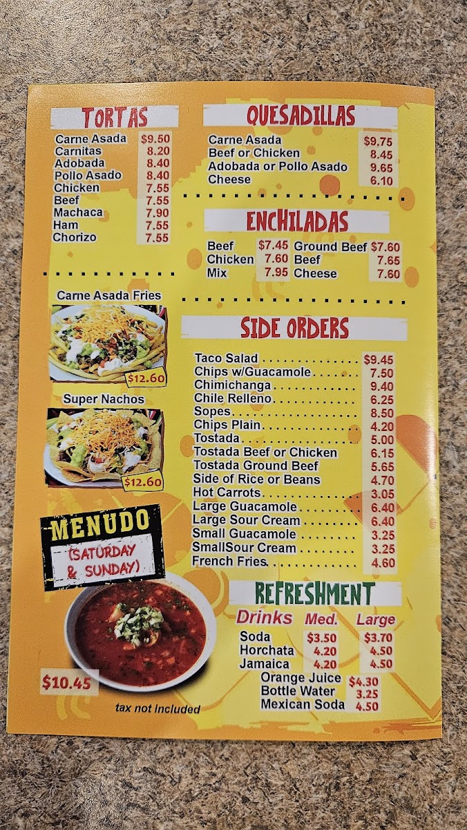 Talo's Menu - Image 1